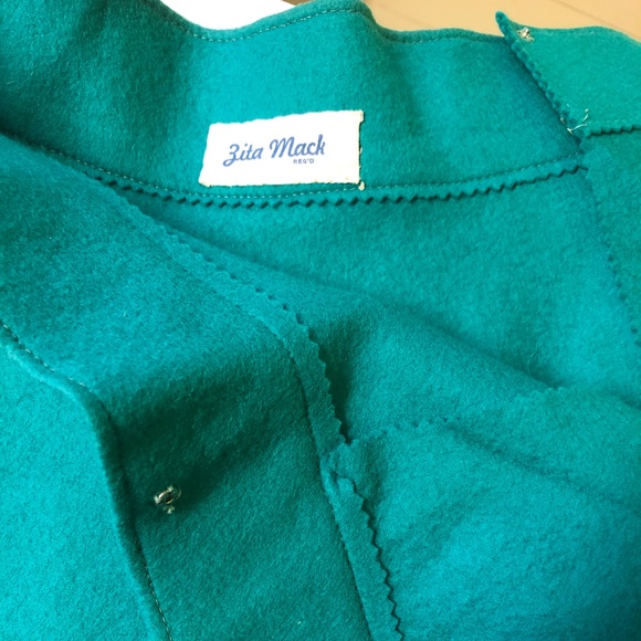 Vintage NEW YEAR CIRCLE SKIRT from the 50's, wool felt. Size XS. Rockabilly!!! - Picture 9 of 14